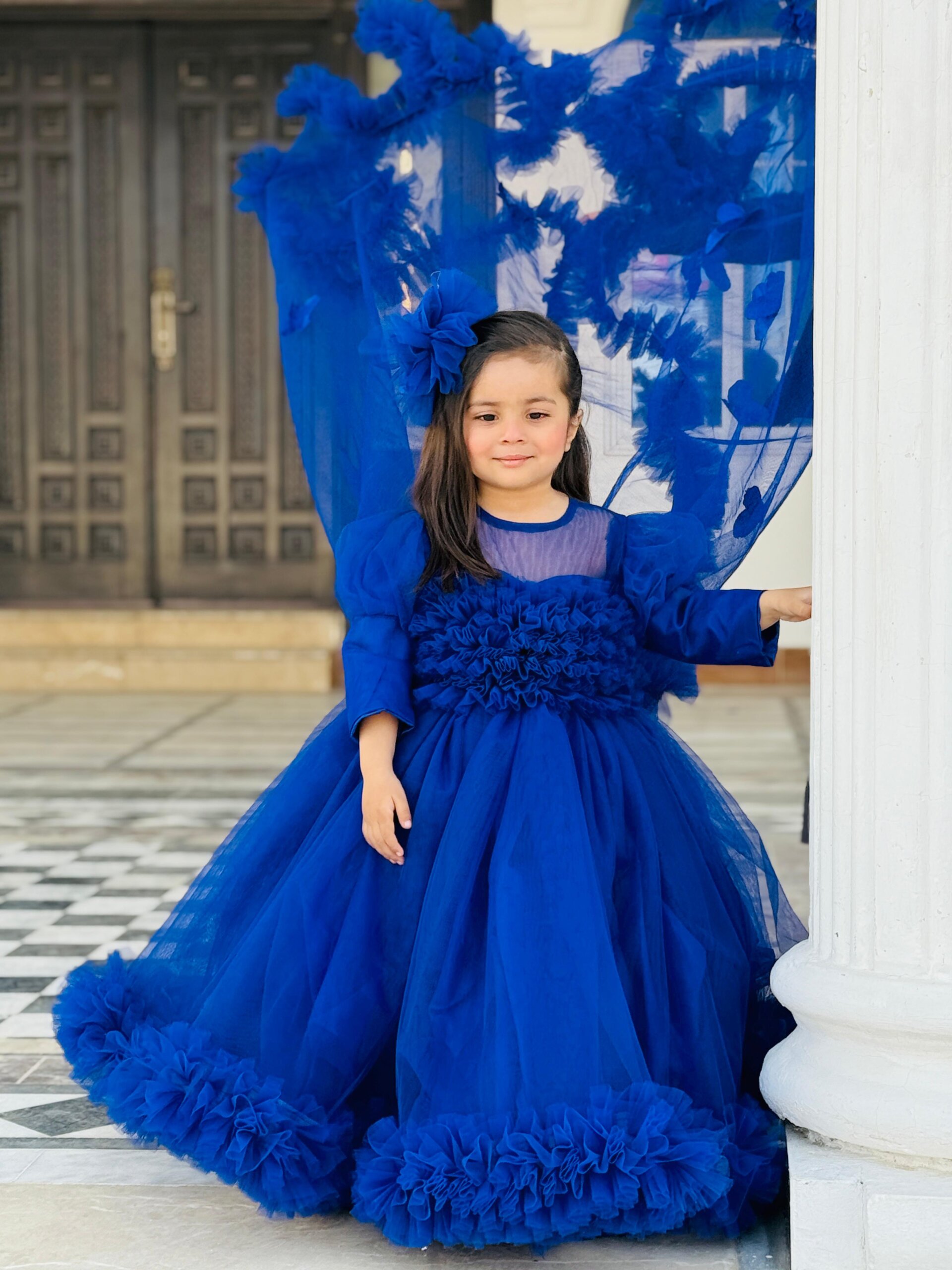 Birthday Net Frock Royal Blue - Image 2